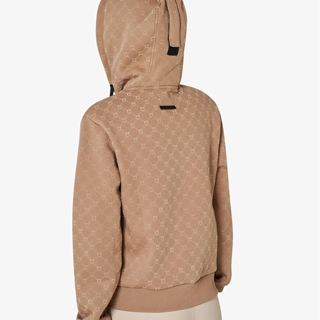 Sudadera mujer EQUESTRO color camel con logo - Imagen 2